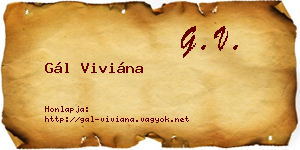 Gál Viviána névjegykártya